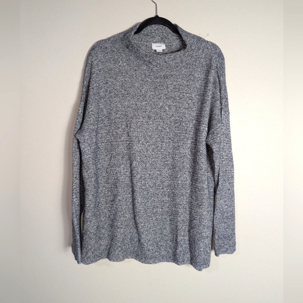 XXL Old Navy Marled Mock Neck Blue Pullover Sweater